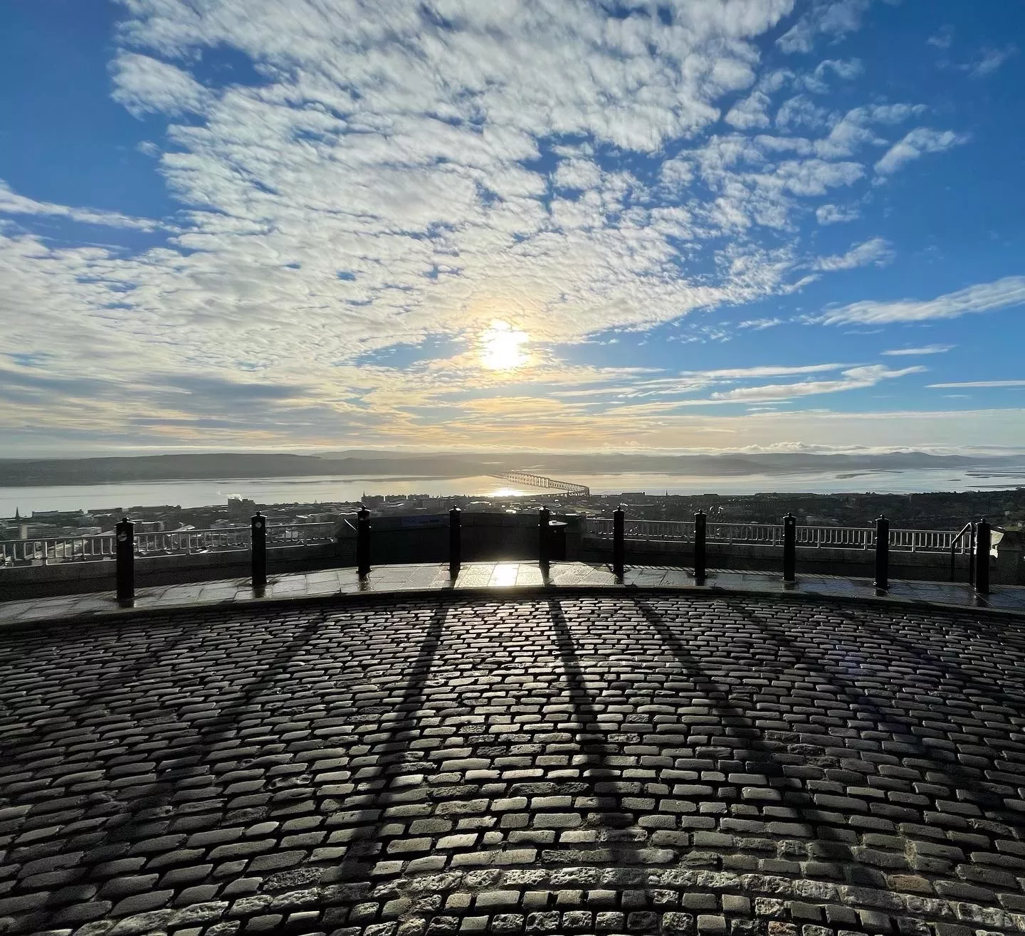 Who knew at the centre of Dundee sits the volcanic remains from about 400 million years ago. Dundee Law that day made me feel like a human sun dial. Incredible day, and was so happy to capture it. (Dundee, Scotland)