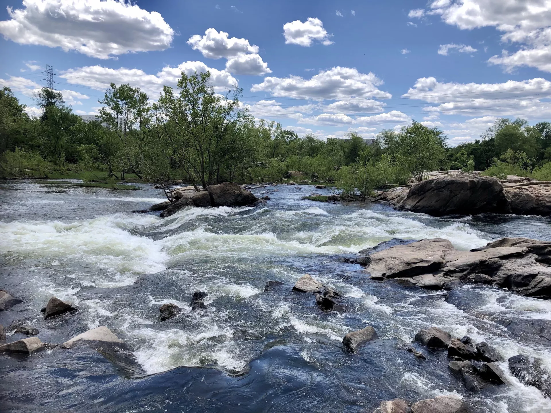 This day! I was walking along a narrow metal walkway parallel to the James River. It was constant, beautiful… (Richmond, Virginia)